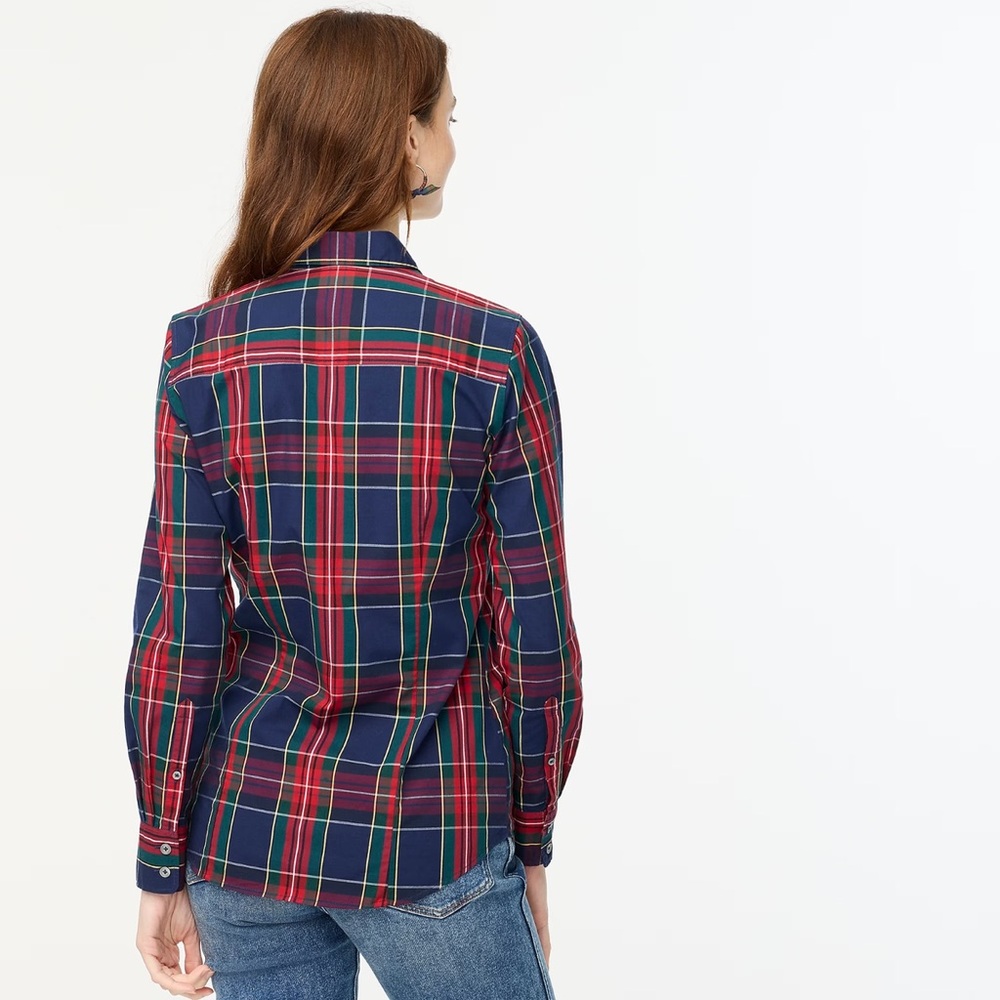 J. Crew Tartan Button-Down Shirt - Red, Blue, Green - Picture 3 of 6